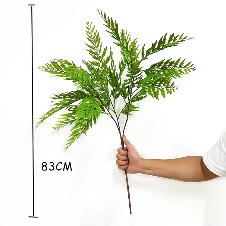 Customization New arrival living room decoration artificial plastic palm leaf bush