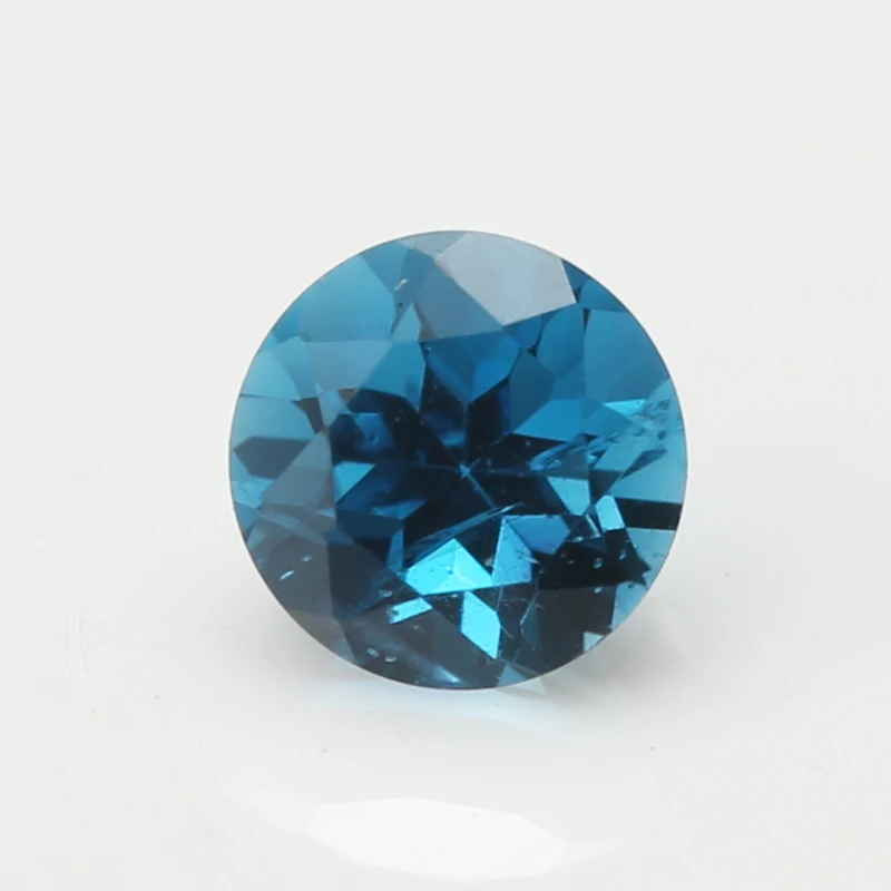 Stone High Quality Topaz Round Perfect Cut Gemstone Natural London Blue Topaz Loose Natural Citrine Color Play or Fire OEM&ODM