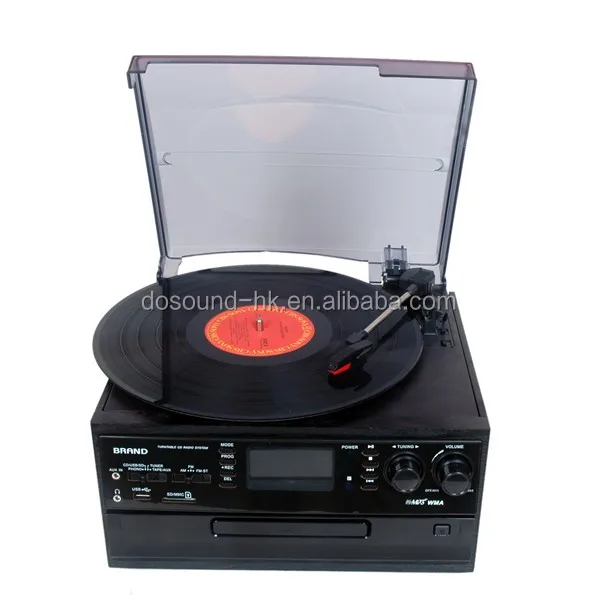 6-в-1 музыки! Проигрыватель с несколькими разъемами aux-in и out с USB CD-проигрывателем
