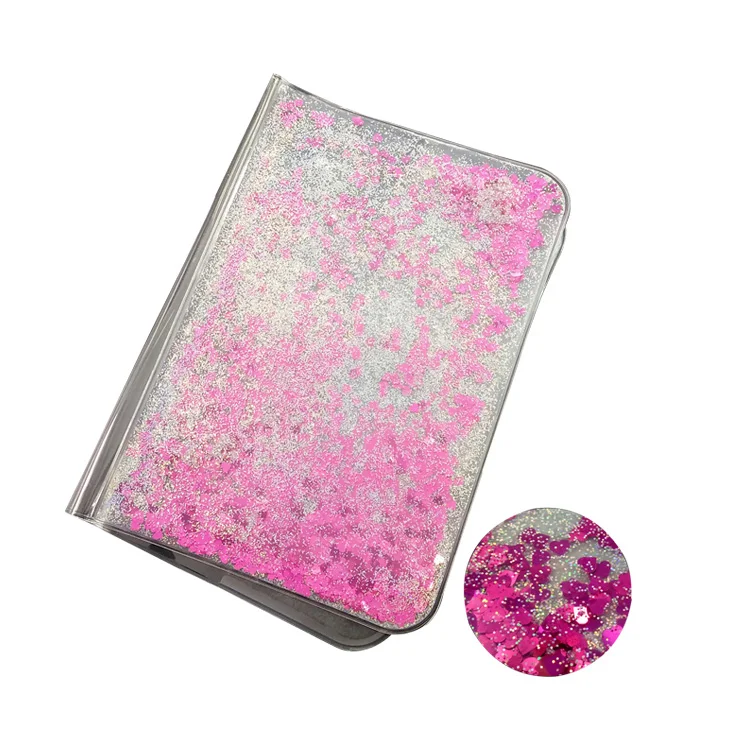 Wholesale sequin clear transparent waterproof school plastic pvc book cover