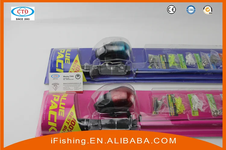 New fishing luers with pvc fishing float for fishing rod combo set