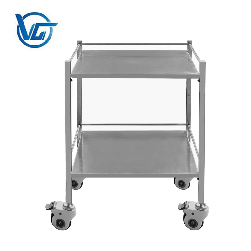 Hospital surgical instrument trolley stainless steel medical health care cart
