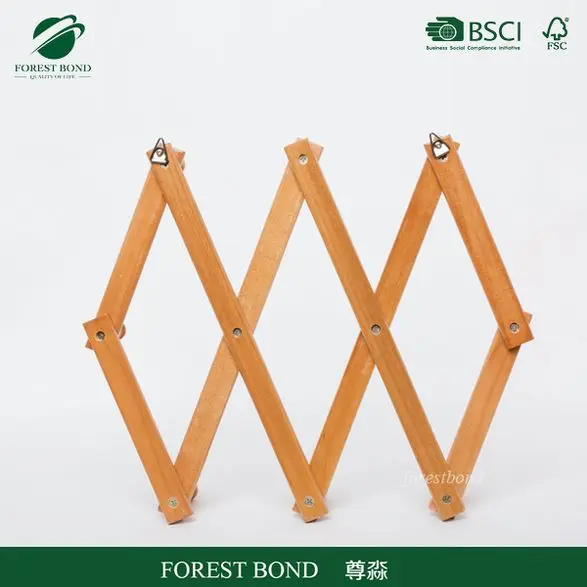 Wooden Coat Rack Clothes Hanger Hooks Living Room Wall Rack