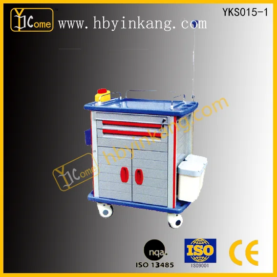 YKS012-1 High Quality Abs Medicine Hospital Trolley