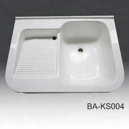 Polyester resin stone kitchen sink quartz sinks with low price wash board