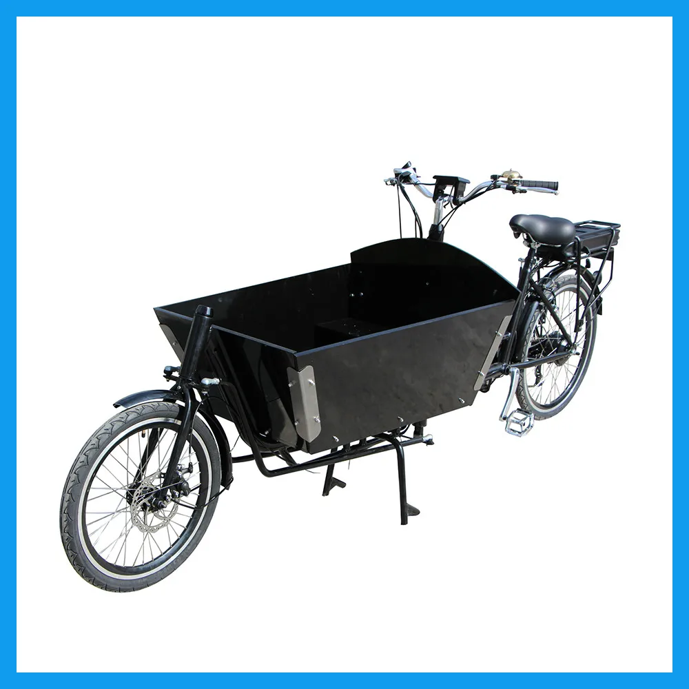 Электрический Семьи Грузовой Велосипед с 2 Колесами с Фронтальной Загрузкой Корзину