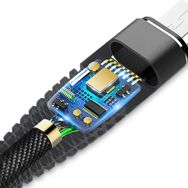
wholesale 5 pin micro usb charging cable nylon fabric weave custom micro usb data cable 