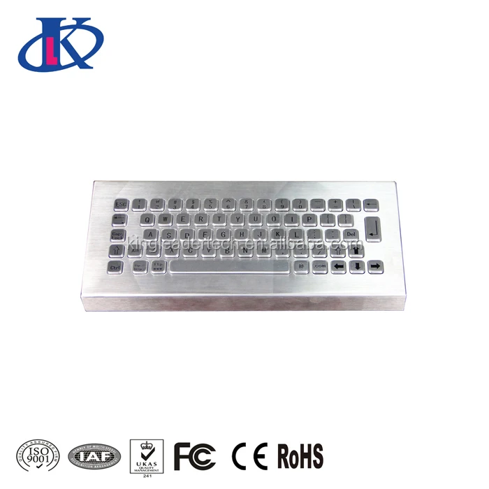 Small footprint desktop metal keyboard with 65 full-travel keys metal keyboard