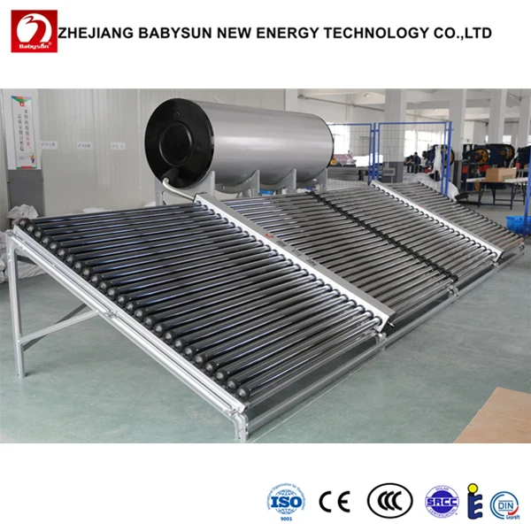 BABYSUN SOLAR 500L non-pressure evacuated tube solar collector for projects