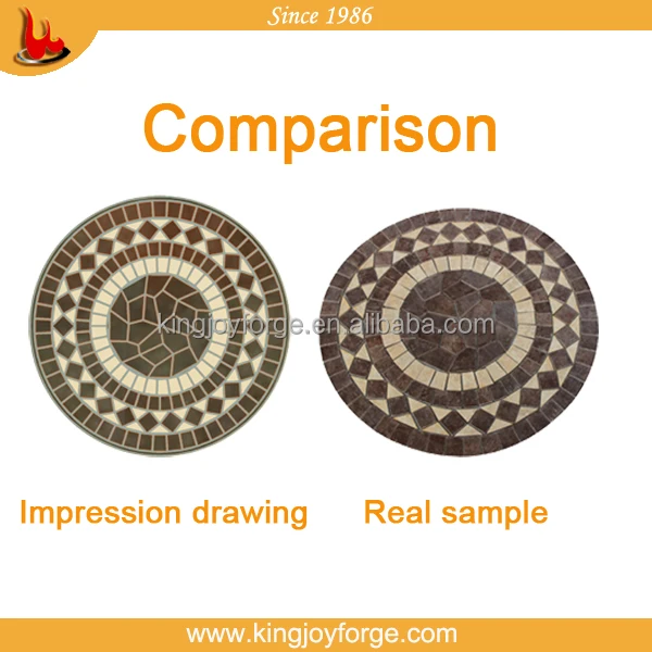 Набор из 3 предметов для бистро с керамической мозаикой