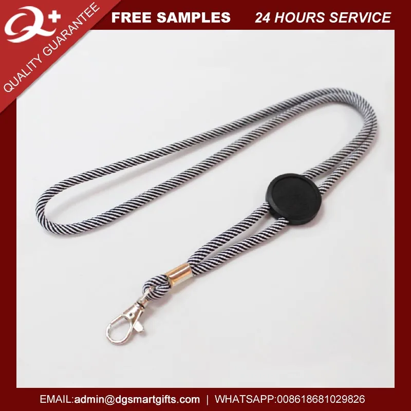 fast delivery id card holder adjustable button neck rope lanyard with epoxy LOGO clip