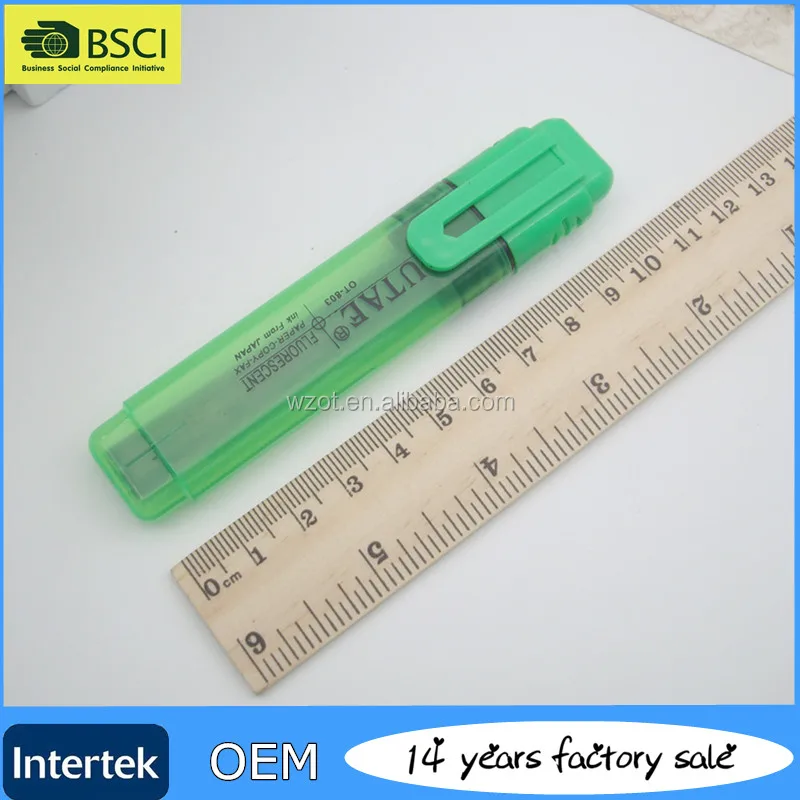 
Factory Price New Arrival Flat Barrel Fluorescent Pen Colorful Child Hilighter Marker Pen 