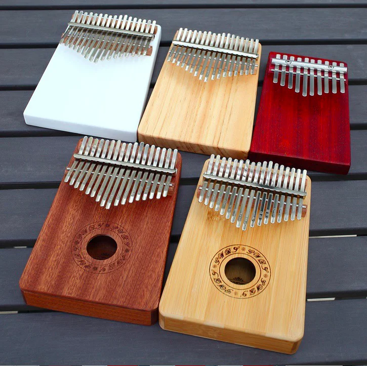Mahogany 17 Keys Wooden Kalimba Traditional Musical Instrument