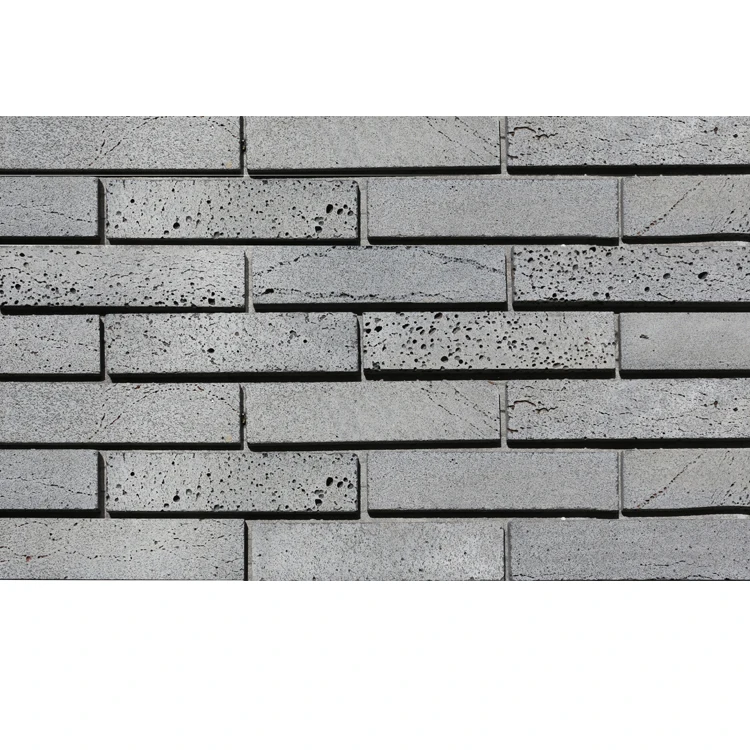 HS-ES-02 grey basalt lava stone brick slab