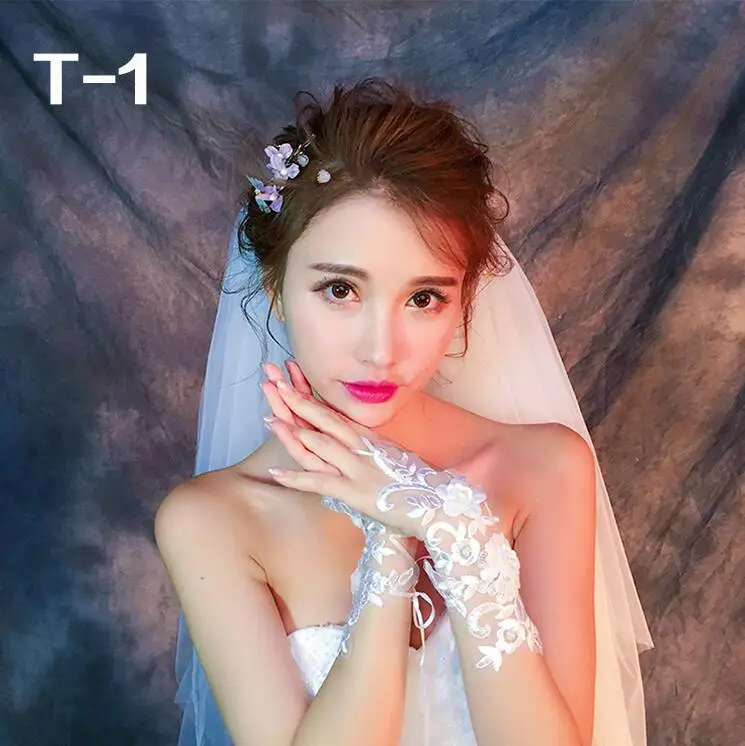 ZH0436X Hot Sale High Quality multi-style Fingerless Elegant Lace embroidery Wedding Gloves Bridal