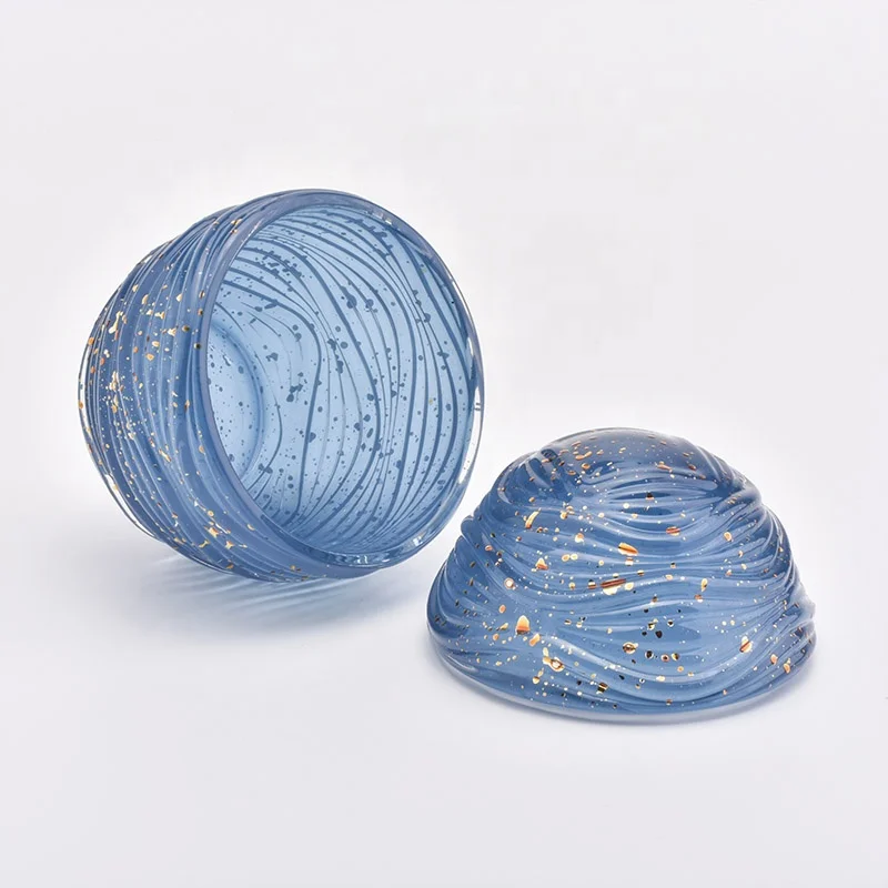 egg shaped glass candle holders with lid