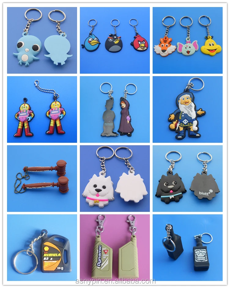 
Double-sided 3D gas cylinder bottle soft pvc keyring gas tank keychain 