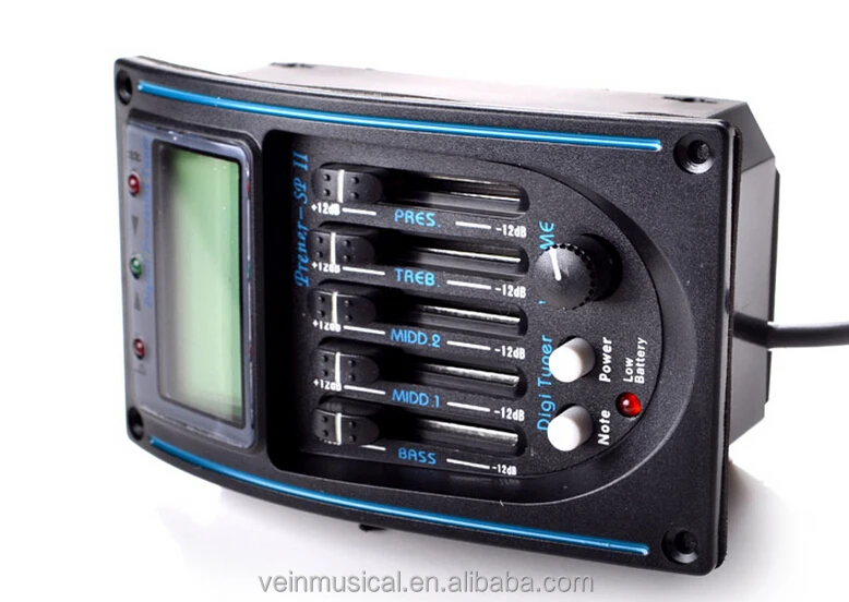  Оптoвaя прoдaжa 5-два диапазона LCD тюнер эквалайзера для акустическая бас-гитары аксессуары
