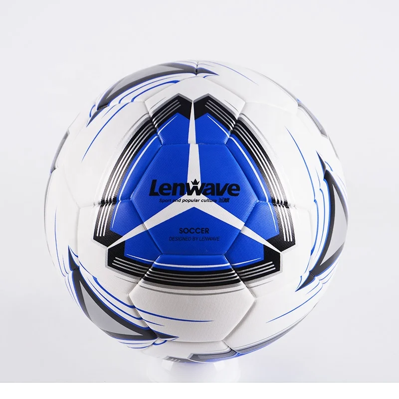 Lenwave Official size 4/5 New PU Soccer Ball thermal bonding Training pvc football with rubber bladder