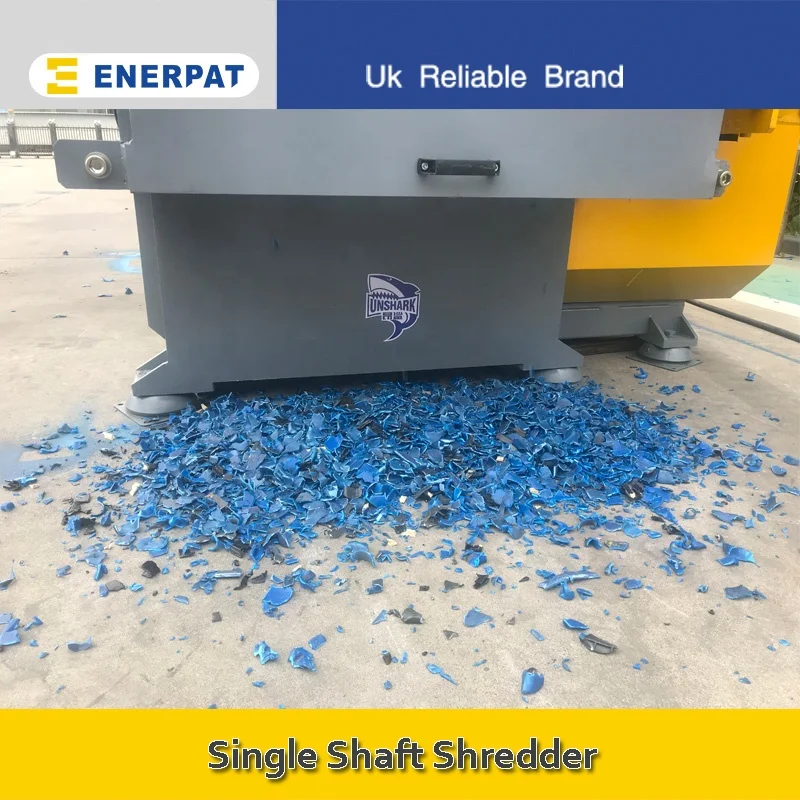 UK Unshark High Quality Waste Shredder Single Shaft Shredder Supplier for Chemical drum