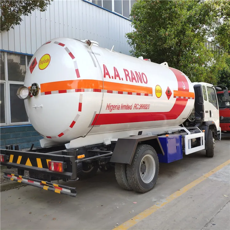 5-7.5Tons LPG Transport Bowser 10,000-15,000L LPG Gas trucks with dispenser for filling cylinders