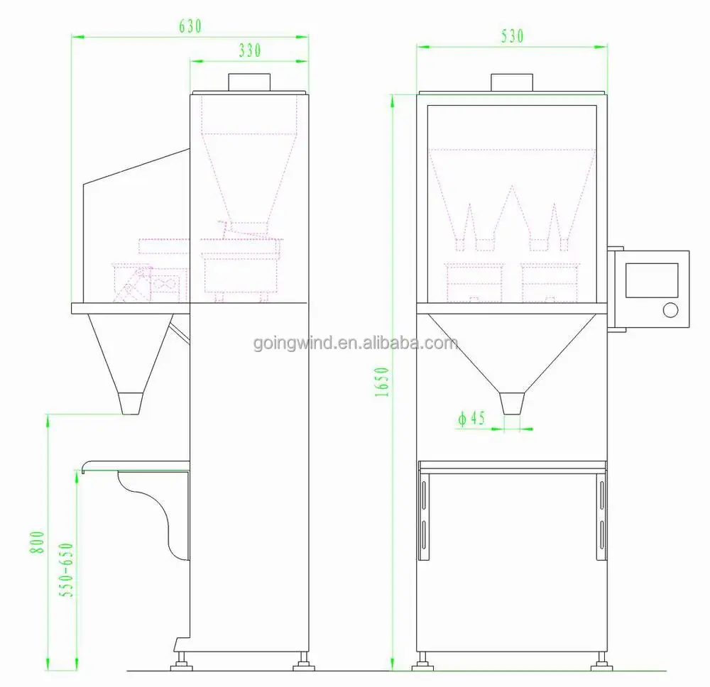 Semi automatic big bag packing machine 5kg to 50kg manual sugar weighing filling bagging equipment cheap price for sale