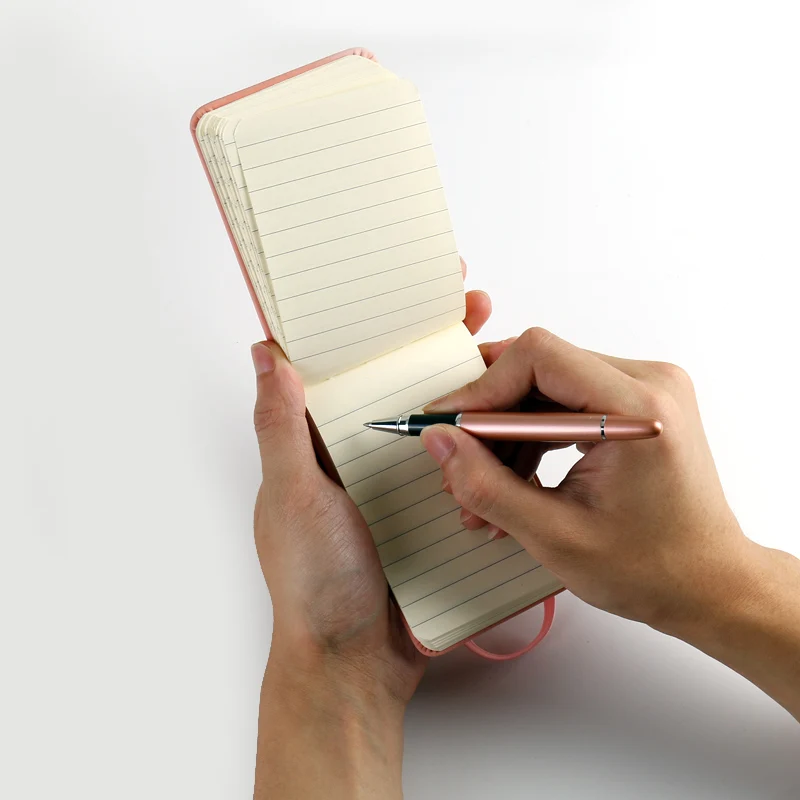 smart notebook stationery creative hand account book with elastic band customized logo printing  A7 Pocket diary