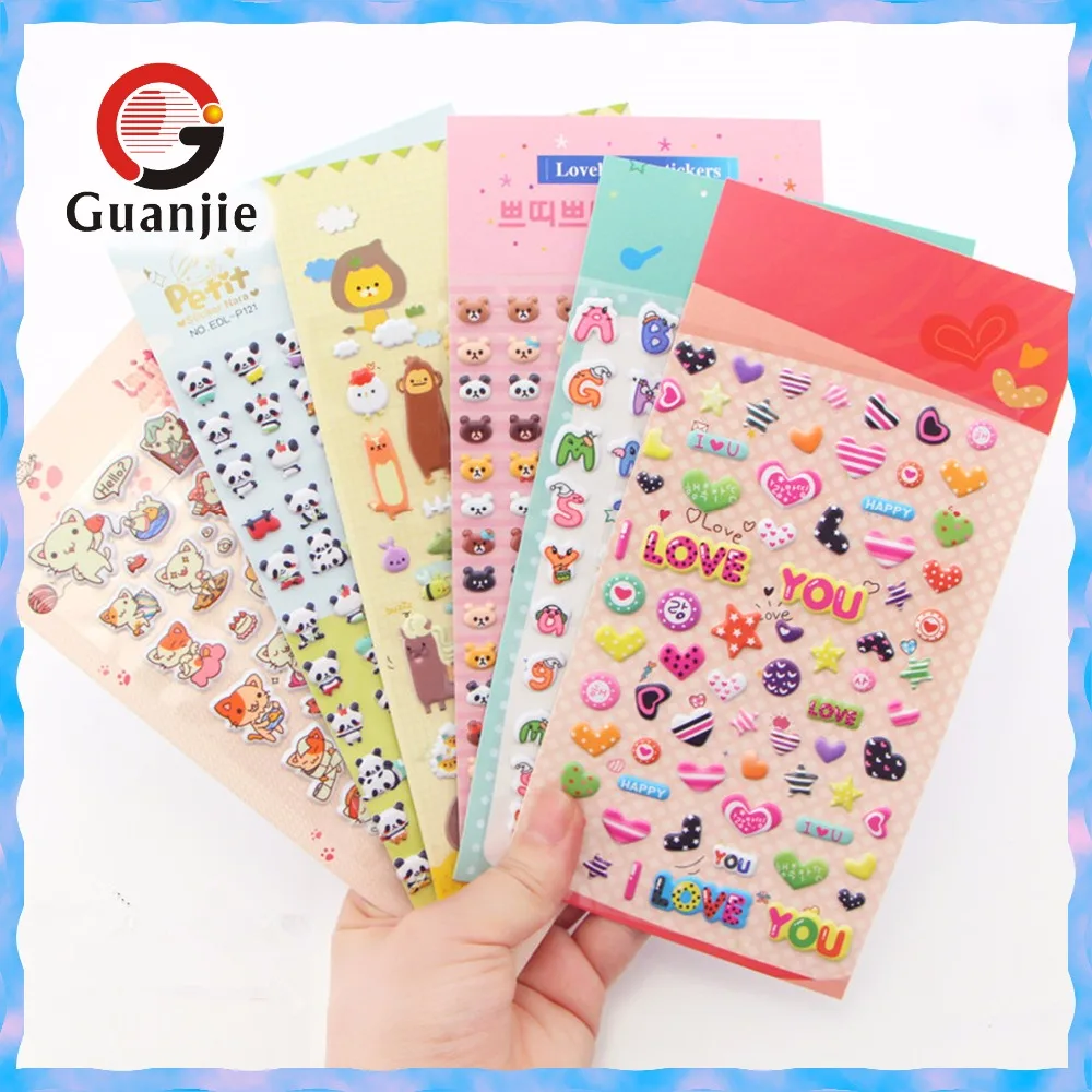 decorative puffy christmas sticker for kids