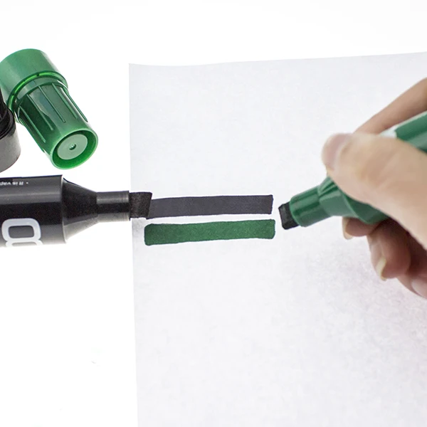 Eco-Friendly Jumbo Green Permanent Markers With 1CM Tip