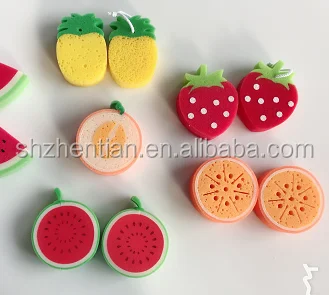 fruit shape sponge for kitchen/ cute fruit shape kitchen sponge
