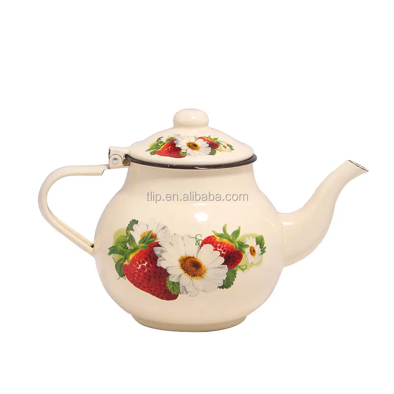 
China manufacturer enamel drinkware round enamel tea pot enamel kettles 