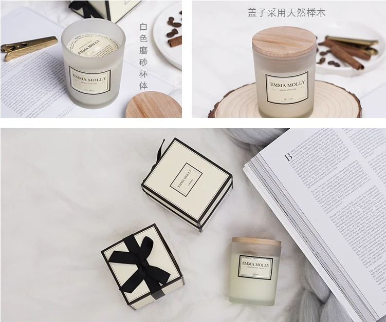 
Customized Luxury custom scented candle in glass jar 