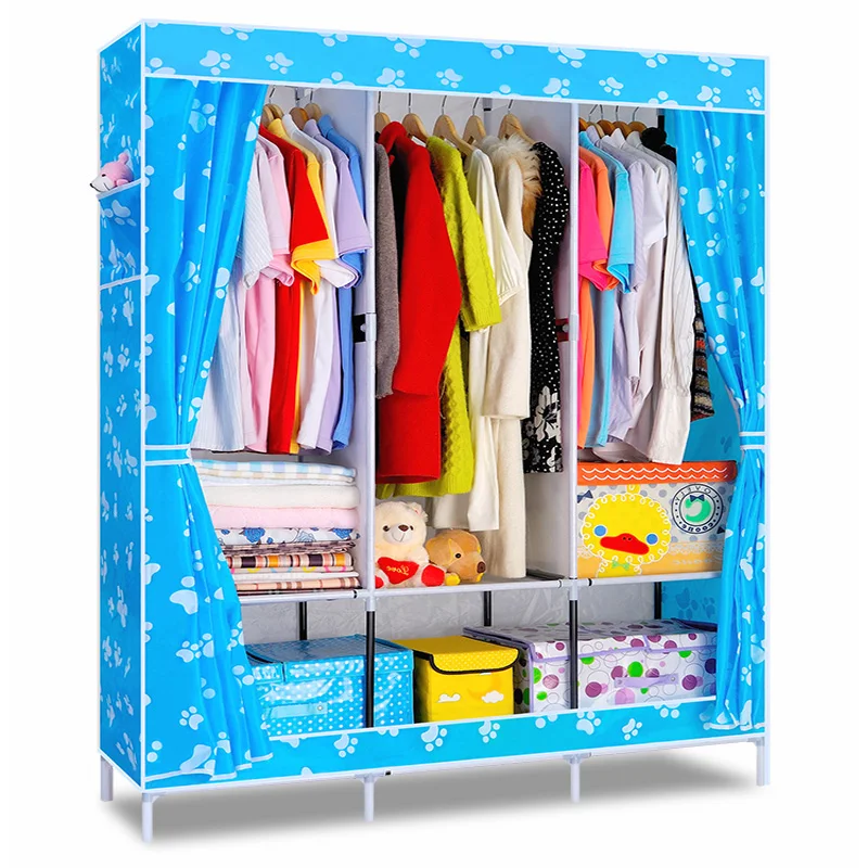 Foldable simple wardrobe Metal wardrobe closet cabinet