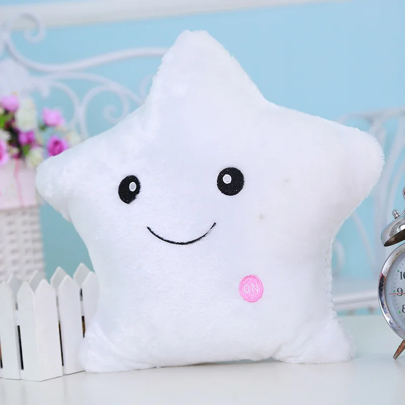 
New arrival Custom 35*35cm baby kids LED Light Up Luminous Pillow LED Plush Pillow Toys 