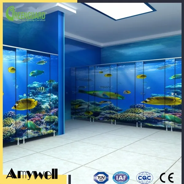 Amywell customized unique design Kindergarten cute kids toilet cubicle