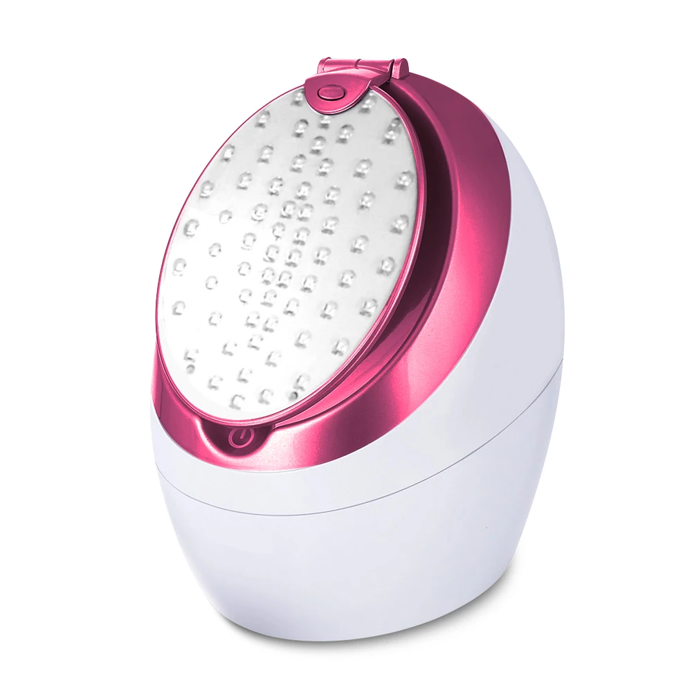 Встроенное светодиодное косметическое зеркало без запаха, нано-паровое глубокое очищение, увлажняющий отпариватель для лица