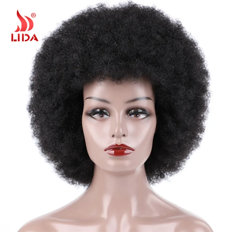 
Lida Synthetic YAYA wig 16inch long full round Afro Kinky Curly for man and women 6622 Wigs 