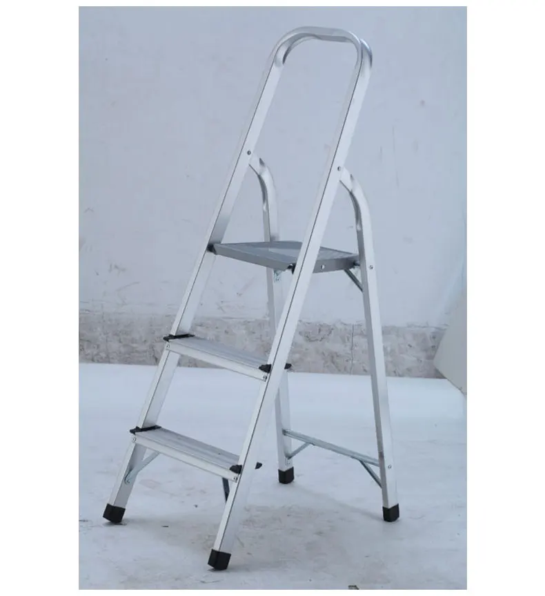 3 step folding aluminium ladder with EN131