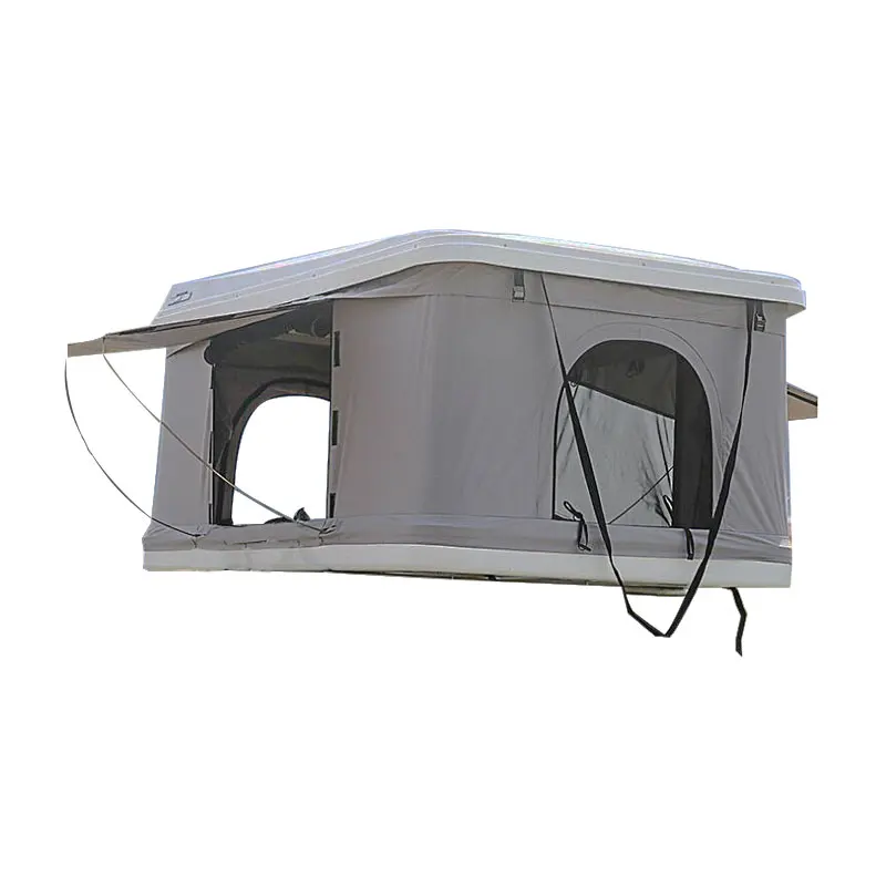 
Factory outlet ABS waterproof sunscreen semi-automatic camping car roof tent 