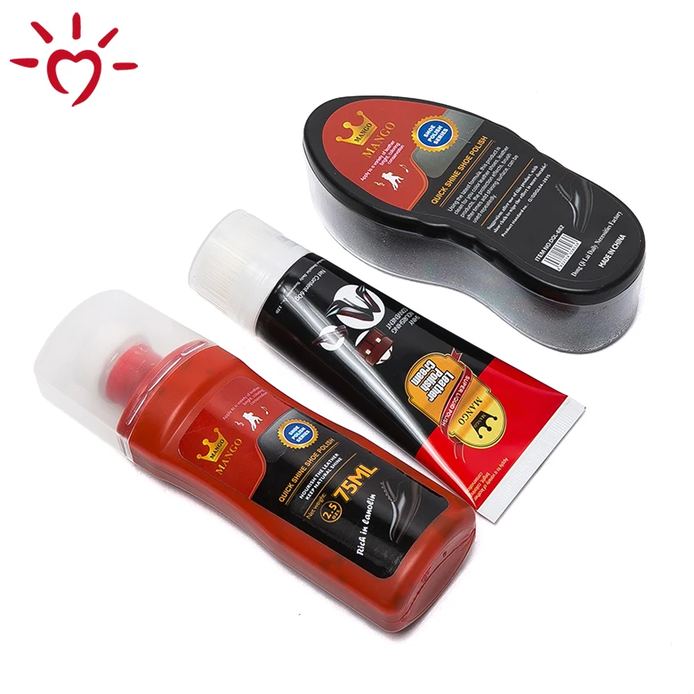 Leather high shine shoe polish cream shoe shine kit