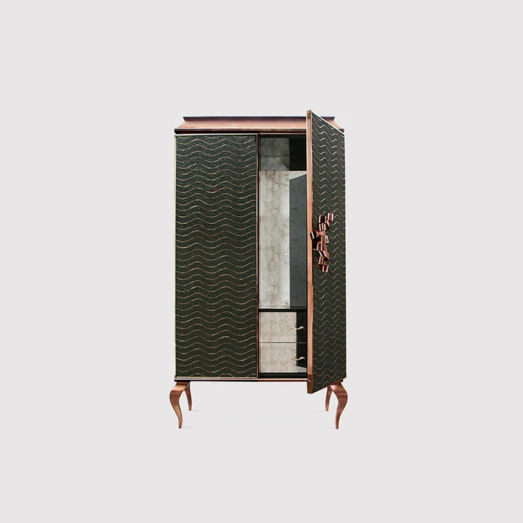 Chinese supplier wooden antique living room cabinet with drawers