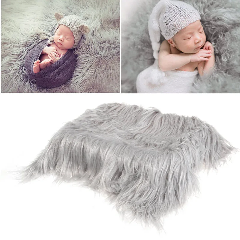 
Soft Fur Quilt DIY Newborn Baby Photography Wrap BAby Photo Props Favors 