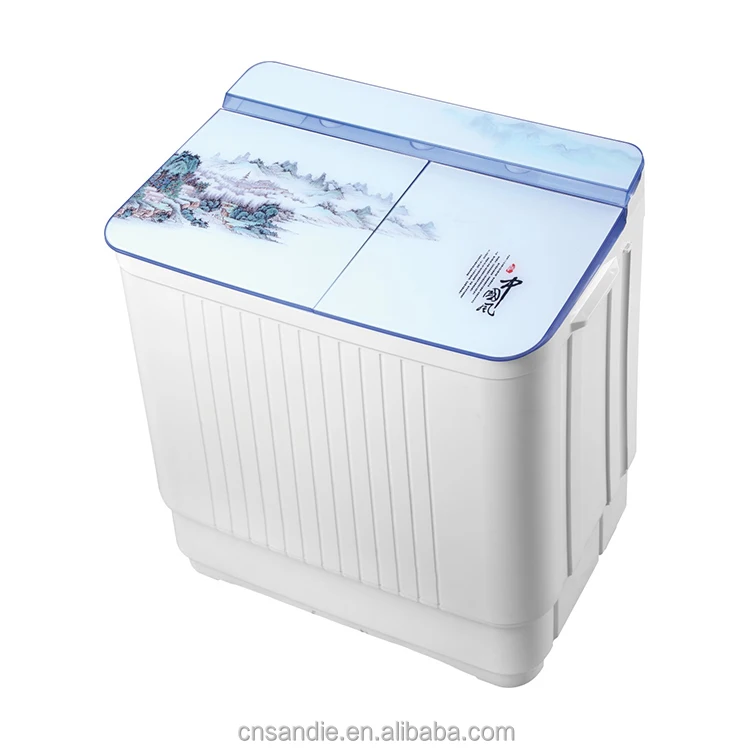 8kg top loading twin tub semi automatic electric washing machine with dryer