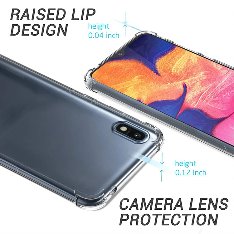 Scratch Resistance Transparent Shockproof Tpu Case For Samsung Galaxy A10 Cover