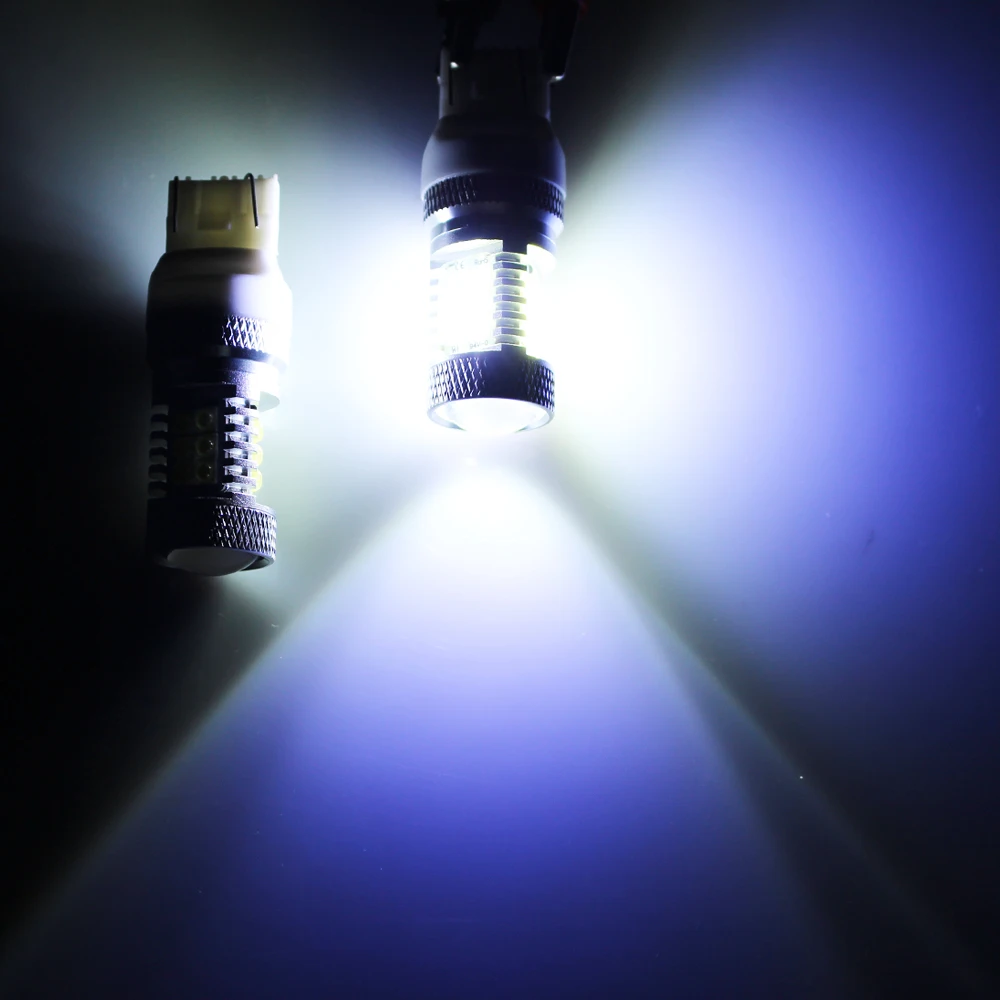 1600 Lumen 8000K Light Blue High Power 21-SMD XP-E 7443 T20 W16W LED Bulbs For Brake, DRL, Turn Signal, Backup Lights Lamps