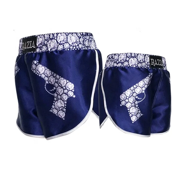 wholesale thai boxing shorts guns printed embroidery shorts muay thai