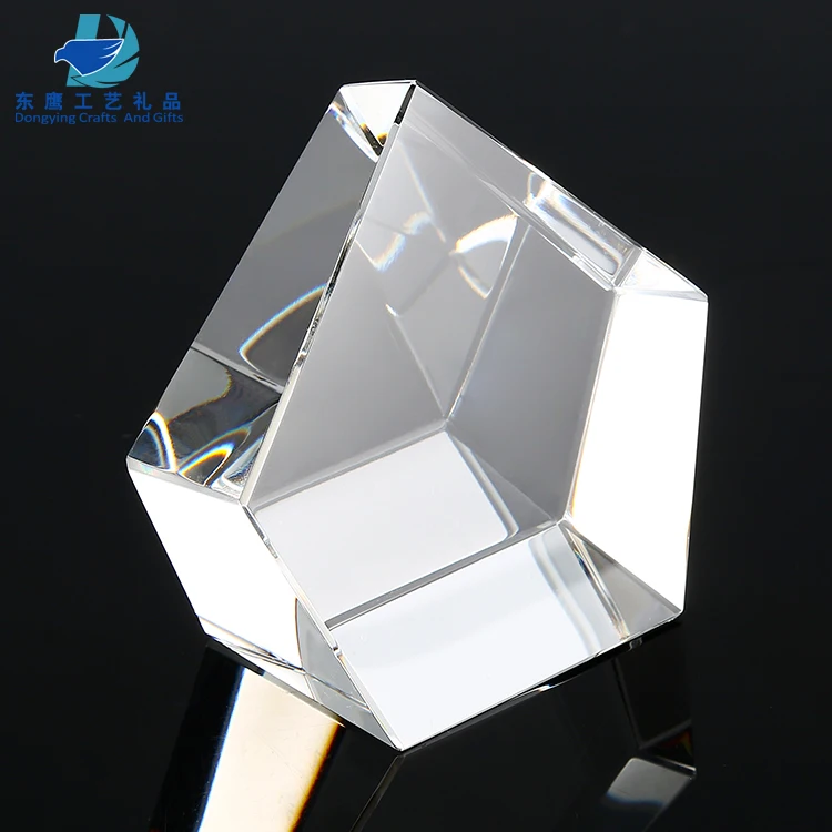 Pujiang Factory Blank Laser Cut Crystal Glass Cube for Custom Engraving