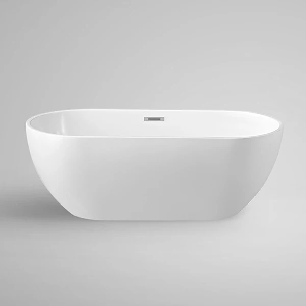Taizhou Factory  Bathroom Large Oval Baby Used Bath Stand Alone clear Acrylic Indoor Fiber Glass Bathtub