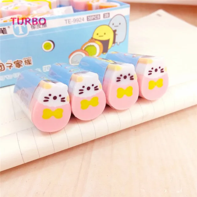 OEM логотип на заказ рекламные канцелярские товары подарочный набор 2019 высококачественные дешевые милые большие животные резиновые ластики на палец