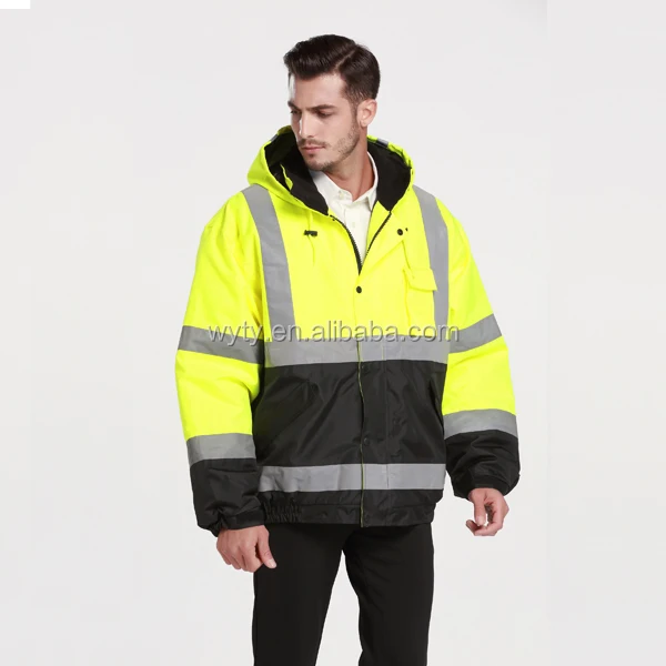 Yellow High Visibility Safety Reflective Jacket